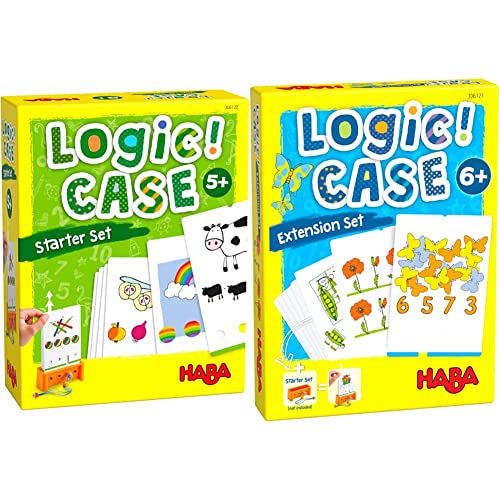 HABA Logic! CASE Starter Set 5+, Logikspiel für Kinder ab 4 Jahren, Reisespiel, 306118 LogiCASE Extension Set – Natur von HABA