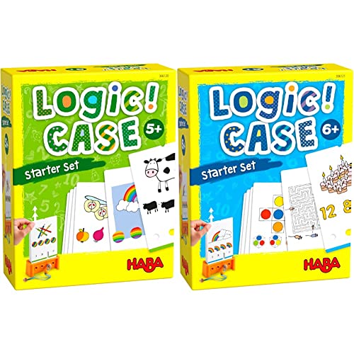 HABA Logic! CASE Starter Set 5+, Logikspiel für Kinder ab 4 Jahren, Reisespiel, 306118 & Logic! CASE Starter Set 6+, Logikspiel für Kinder ab 4 Jahren, Reisespiel, 306118 von HABA