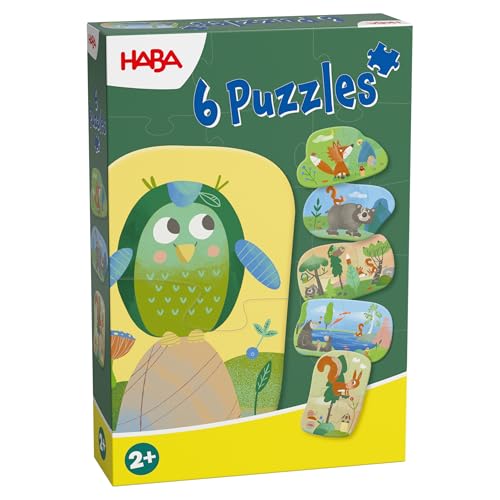 HABA Meine ersten 6 Puzzles – Waldtiere – Kinderpuzzle ab 2 Jahren – Mit Bär, Fuchs & Co. – Griffige Puzzleteile – 2012185001 HABA Meine ersten 6 Puzzles – Waldtiere – Kinderpuzzle ab 2 Jahren – Mit Bär, Fuchs & Co. – Griffige Puzzleteile – 2012185001 von HABA