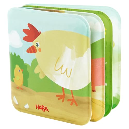 HABA Mini-Badebuch Bauernhof – Wasserspaß für Babys ab 6 Monaten – Mit Quietsche-Effekt & bunten Illustrationen – Spritzfestes Spielzeug für Badewanne – 2012345001 von HABA