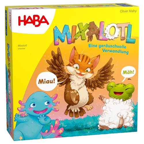 HABA Mixalotl – Lustiges Kinder-Ratespiel ab 4 Jahren – Tiere erkennen, Karten kombinieren & Laute nachmachen – 2012234001 von HABA