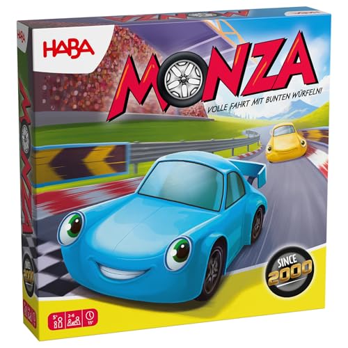 HABA Monza – Rasantes Brettspiel & Auto-Rennspiel für Kinder ab 5 Jahren – Mit 6 bunten Holzautos & Farbwürfeln – 2012226001 HABA Monza – Rasantes Brettspiel & Auto-Rennspiel für Kinder ab 5 Jahren – Mit 6 bunten Holzautos & Farbwürfeln – 2012226001 von HABA