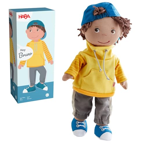HABA Puppe Bruno – Coole 30cm Stoffpuppe für Kleinkinder – Kinderleicht an- und ausziehbar, pflegeleicht & waschbar – Ab 18 Monaten – 2011832001 HABA Puppe Bruno – Coole 30cm Stoffpuppe für Kleinkinder – Kinderleicht an- und ausziehbar, pflegeleicht & waschbar – Ab 18 Monaten – 2011832001 von HABA