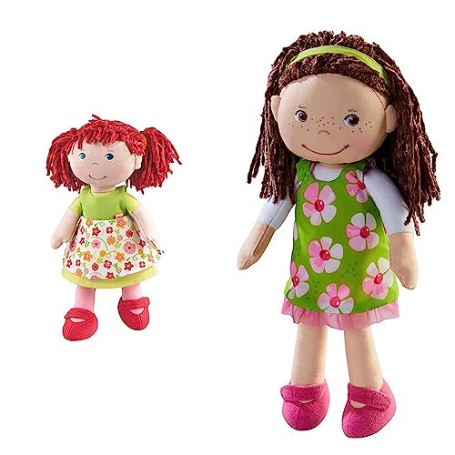 HABA Puppe Liese, 30cm groß & 303666 - Puppe Coco, Stoffpuppe zum Spielen und Kuscheln, Puppe aus weichen, waschbaren Materialien, Geschenk zum 1. Geburtstag, Größe: 30 cm HABA Puppe Liese, 30cm groß & 303666 - Puppe Coco, Stoffpuppe zum Spielen und Kuscheln, Puppe aus weichen, waschbaren Materialien, Geschenk zum 1. Geburtstag, Größe: 30 cm von HABA