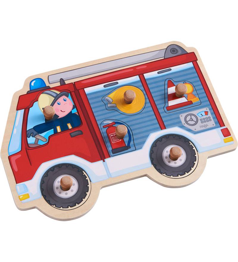HABA Puzzlespiel - 6 Teile - Holz - Feuerwehrauto - HABA - One Size - Puzzlespiele HABA Puzzlespiel - 6 Teile - Holz - Feuerwehrauto - HABA - One Size - Puzzlespiele von HABA