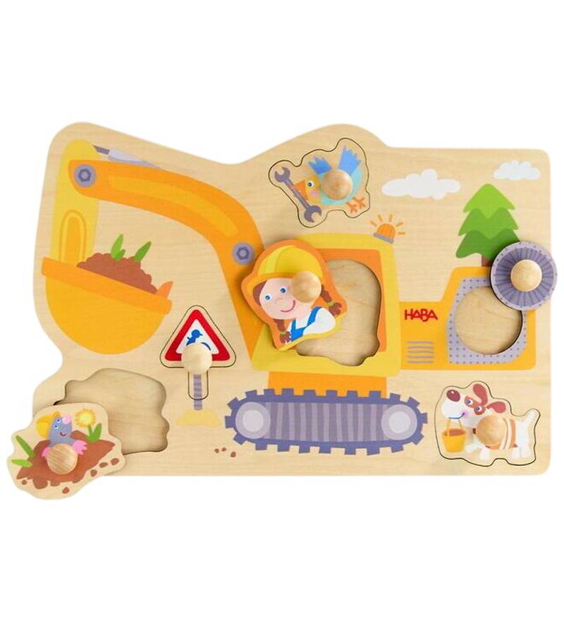 HABA Puzzlespiel - Holz - 6 Teile - Bagger - HABA - One Size - Puzzlespiele HABA Puzzlespiel - Holz - 6 Teile - Bagger - HABA - One Size - Puzzlespiele von HABA