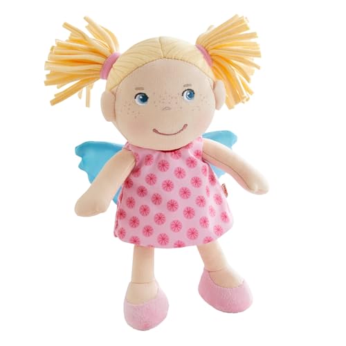 HABA Schutzengel Finja – Kuschelige Stoffpuppe (20 cm), perfektes Willkommensgeschenk für Babys & Kleinkinder – Waschbar bei 30 °C – 1304103001 von HABA