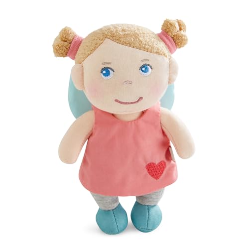 HABA Schutzengel Lore – Kuscheliges Stoffpüppchen (15 cm), perfektes Willkommensgeschenk für Babys & Kleinkinder – Waschbar bei 30 °C – 2011870001 von HABA