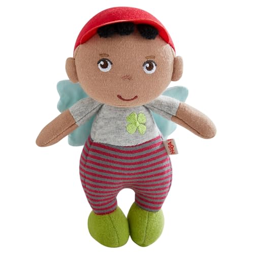 HABA Schutzengel Oskar – Kuscheliges Stoffpüppchen (15 cm), perfektes Willkommensgeschenk für Babys & Kleinkinder – Waschbar bei 30 °C – 2011868001 von HABA