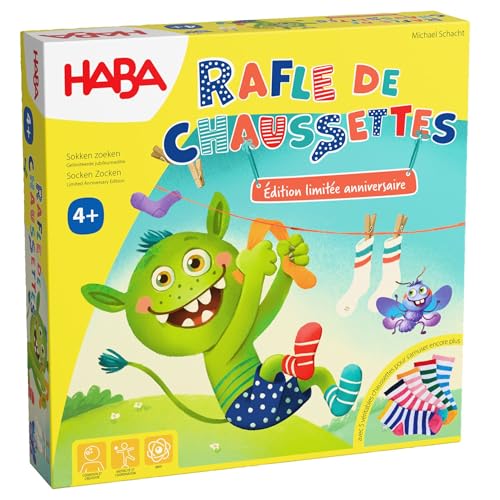 HABA Socken-Rafle Jubiläums-Edition – Familienspiel ab 4 Jahren – enthält echte Socken und Figuren aus Holz – Sonderedition 20 Jahre – 2011722002 HABA Socken-Rafle Jubiläums-Edition – Familienspiel ab 4 Jahren – enthält echte Socken und Figuren aus Holz – Sonderedition 20 Jahre – 2011722002 von HABA
