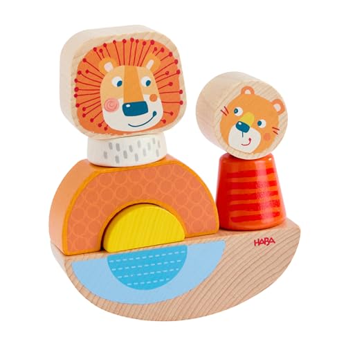 HABA Steckspiel Löwe – Montessori Motorik-Spielzeug aus Holz – Fördert Feinmotorik ab 1,5 Jahren – Babyspielzeug Made in Germany – 2010995001 von HABA