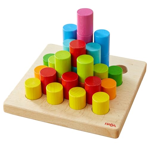 HABA Steckspiel Zylinder – Motorikspiel ab 2 Jahren mit 30 bunten Holzbausteinen & 10 Vorlagekarten – Lernspielzeug für Kleinkinder – 2012246001 HABA Steckspiel Zylinder – Motorikspiel ab 2 Jahren mit 30 bunten Holzbausteinen & 10 Vorlagekarten – Lernspielzeug für Kleinkinder – 2012246001 von HABA