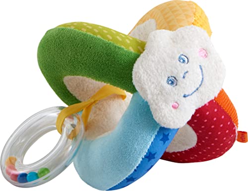 HABA - Stoffball Welt Regenbogen Iris Spielzeug für Babys, mehrfarbig, einzigartig (306024) von HABA