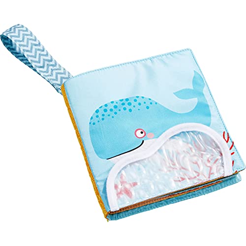 HABA 306078 - Stoffbuch Meereswelt, Babybuch ab 6 Monaten, Blau von HABA