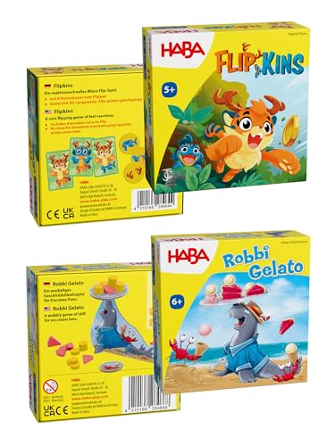 HABA Unisex Spielesammlung 2-Pack Flipkins & Robbi Gelato - Mehrfarbig - Größe One Size von HABA