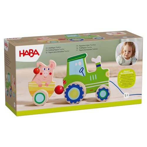 HABA Ziehfigur Traktor mit Schweinchen – Nachziehspielzeug für Kinder ab 12 Monaten – Fördert Motorik & Gleichgewicht – 2012264001 HABA Ziehfigur Traktor mit Schweinchen – Nachziehspielzeug für Kinder ab 12 Monaten – Fördert Motorik & Gleichgewicht – 2012264001 von HABA