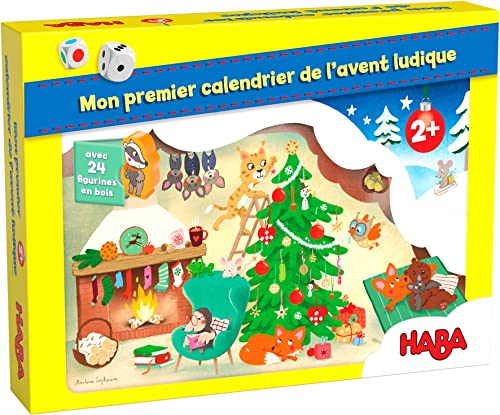 HABBS Mein erster Adventskalender – Weihnachten bei der Familie Bär – 2 Jahre – 306766, Blauer Hintergrund von HABA