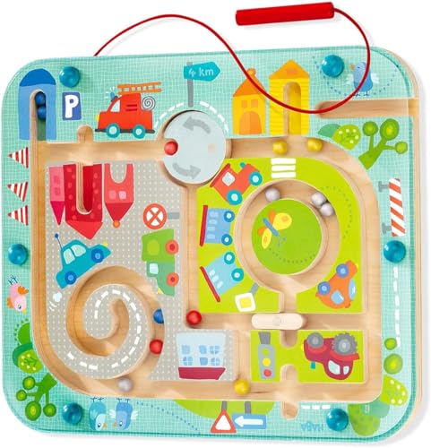 HABA Magnetspiel Stadtlabyrinth – Interaktives Lernspielzeug für Kinder ab 2 Jahren aus Holz – Fördert Konzentration, Geschicklichkeit & Feinmotorik – Erste Schritte im Straßenverkehr – 1301056001 HABA Magnetspiel Stadtlabyrinth – Interaktives Lernspielzeug für Kinder ab 2 Jahren aus Holz – Fördert Konzentration, Geschicklichkeit & Feinmotorik – Erste Schritte im Straßenverkehr – 1301056001 von HABA