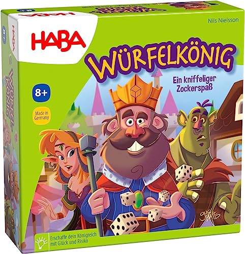HABA 303485 - Würfelkönig, kniffeliges Zockerspiel für 2-5 Spieler ab 8 Jahren, spannendes Gesellschaftsspiel für die ganze Familie von HABA