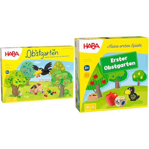 HABA 4170 - Obstgarten Spannendes Würfelspiel, mit 40 Früchten aus Holz und leicht verständlichen Spielregeln & 4655 - Meine ersten Spiele Erster Obstgarten, unterhaltsames Brettspiel HABA 4170 - Obstgarten Spannendes Würfelspiel, mit 40 Früchten aus Holz und leicht verständlichen Spielregeln & 4655 - Meine ersten Spiele Erster Obstgarten, unterhaltsames Brettspiel von HABA