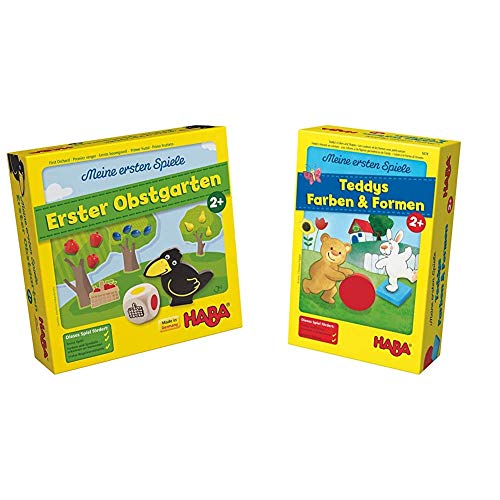 Haba 4655 - Meine ersten Spiele Erster Obstgarten, unterhaltsames Brettspiel rund um Farben und Formen ab 2 Jahren & Meine ersten Spiele Teddys Farben und Formen, Legespielsammlung für 1-4 Kinder Haba 4655 - Meine ersten Spiele Erster Obstgarten, unterhaltsames Brettspiel rund um Farben und Formen ab 2 Jahren & Meine ersten Spiele Teddys Farben und Formen, Legespielsammlung für 1-4 Kinder von HABA