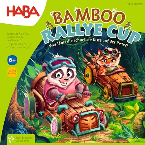 Haba Bamboo Rallye Cup - Action Würfel-Brettspiel für Kinder ab 6 Jahren - Mit witziger Hupe aus Holz - Turbulente Interaktionen mit Ärgerfaktor - 2010883001 von HABA
