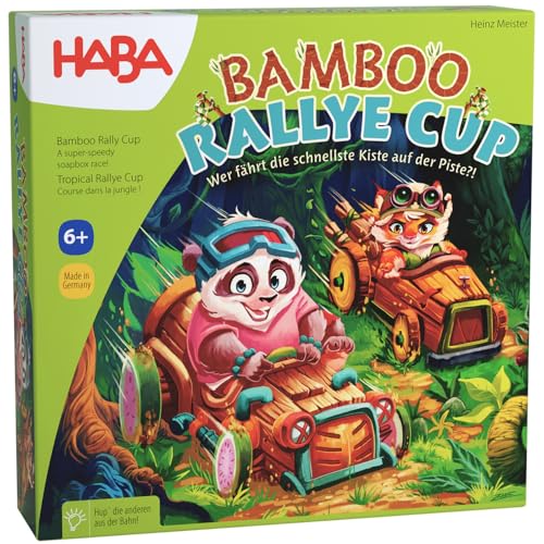 Haba Bamboo Rallye Cup - Action Würfel-Brettspiel für Kinder ab 6 Jahren - Mit witziger Hupe aus Holz - Turbulente Interaktionen mit Ärgerfaktor - 2010883001 von HABA