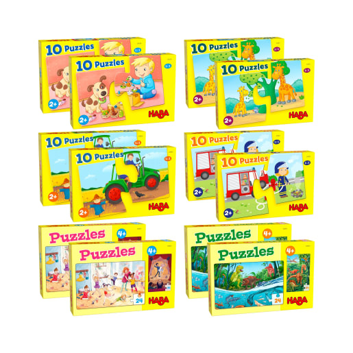Kinderpuzzle-Set, 12 bunte Kinderpuzzle, ab 2 Jahren Kinderpuzzle-Set, 12 bunte Kinderpuzzle, ab 2 Jahren von HABA