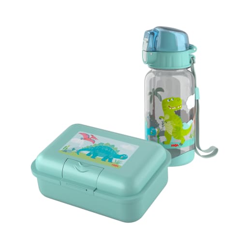 Lunch-Set Dino für Kinder, Dino-Brotdose & -Trinkflasche von HABA 