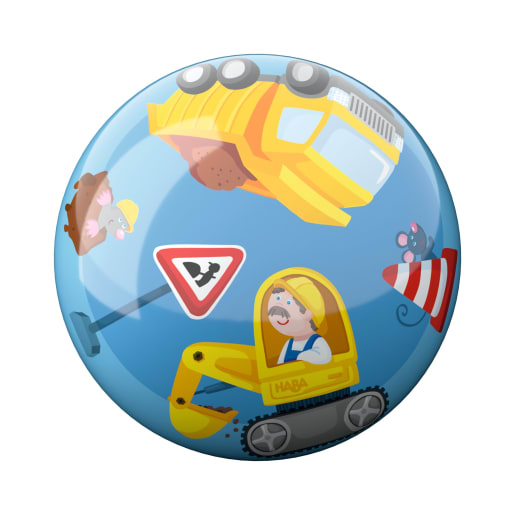 Kunststoffball Baustelle, Ø 14 cm, Spielball ab 2 Jahren von HABA 
