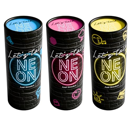 Let's Talk NEON Bundle – 3-in-1 Partyspiel-Set mit Gesten und Geräuschen, Schnelles Familienspiel, für Kinder ab 8 Jahren – 2013789 von HABA