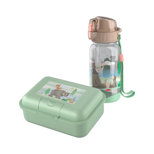 Lunch-Set Waldtiere für Kinder, Waldtiere-Brotdose & -Trinkflasche von HABA 