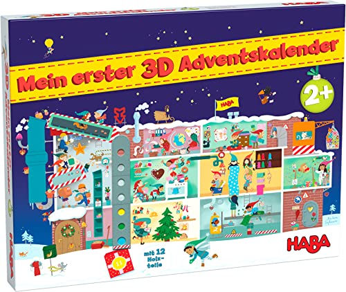 Mein erster 3D-Adventskalender - In der Weihnachtsfabrik: 1 Geschichtenheft mit 24 Kapiteln, 12 Holzbausteine, 1 3-D-Spielkulisse von HABA