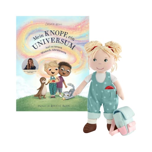 Puppe Tilli & Buch Mein Knopf, ein Universum: Auf zu neuen Wunsch-Abenteuern von HABA 