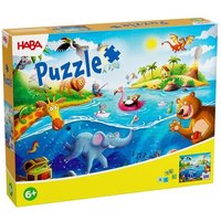 HABA 2013837001 - puzzle+learn ABC, Puzzle Tiere+Buchstaben, Lern-Puzzle, 100 Teile von HABA