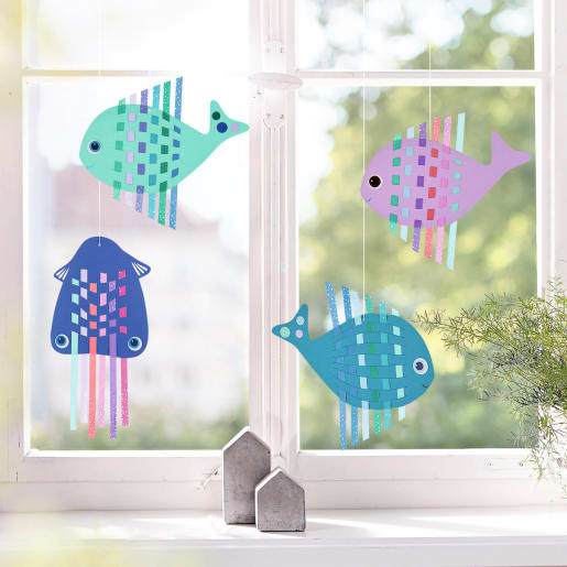 Sachenmacher Bastelset Papierweben Meerestiere, 4 Stück, ab 5 Jahren von HABA 