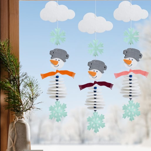 Sachenmacher Erstes Fädeln Filzgirlande Schneemann Bastelset, 3 Stück Sachenmacher Erstes Fädeln Filzgirlande Schneemann Bastelset, 3 Stück von HABA