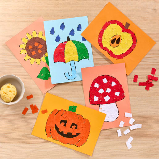 Sachenmacher Erstes Kleben Herbstbilder, Bastelset Herbst, 12 Motive Sachenmacher Erstes Kleben Herbstbilder, Bastelset Herbst, 12 Motive von HABA