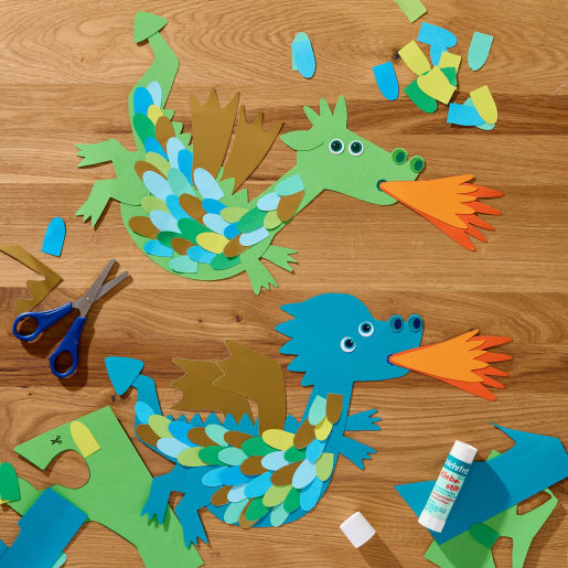 Sachenmacher Fensterbild, Bastelset Drachen, 2 Stück, ab 5 Jahren von HABA 