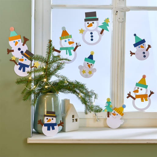 Sachenmacher Fensterbild Schneemänner, Bastelset Herbst, 9 Stück Sachenmacher Fensterbild Schneemänner, Bastelset Herbst, 9 Stück von HABA