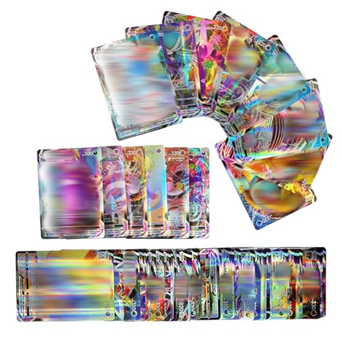 HABITZ 100 VMAX Karten Sammelkarten Deutsch Version,Holo-Folie Cartoon Regenbogen Karte für Geburtstagsgeschenk HABITZ 100 VMAX Karten Sammelkarten Deutsch Version,Holo-Folie Cartoon Regenbogen Karte für Geburtstagsgeschenk von HABITZ