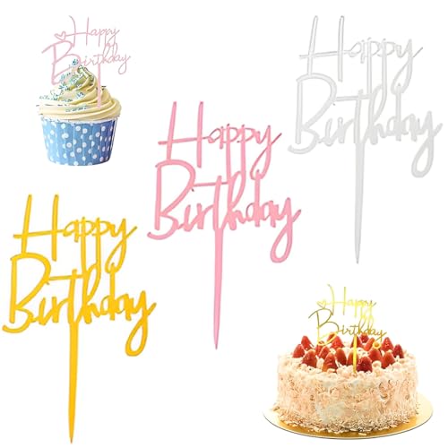 3 Stück Tortendeko Geburtstag Holz - Cake Topper Happy Birthday - Tortenstecker für Geburtstagstorte - Kuchendekoration zum Geburtstag für Kinder und Erwachsene 3 Stück Tortendeko Geburtstag Holz - Cake Topper Happy Birthday - Tortenstecker für Geburtstagstorte - Kuchendekoration zum Geburtstag für Kinder und Erwachsene von HABNI