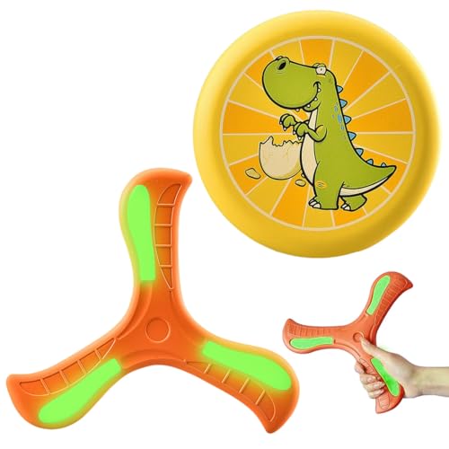 HABNI 2 Stück Bumerang Wurfspiel Für Kinder Boomerang Dreiflügelig Kann Nachts Leuchten Weicher Boomerang Klassische Wurfspiel Für Kinder 6 7 8 Erwachsene Anfänger HABNI 2 Stück Bumerang Wurfspiel Für Kinder Boomerang Dreiflügelig Kann Nachts Leuchten Weicher Boomerang Klassische Wurfspiel Für Kinder 6 7 8 Erwachsene Anfänger von HABNI