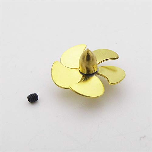 Blattpropeller, Propellerblatt, 1 Stück 12 mm 16 mm 18 mm 20 mm 22 mm Kupferpropeller 5-Blatt, für, for MINI, Propeller 2 mm Welle RC-Boot U-Boot-Maßstab Marine-Maßstab Boot Außenbordpropeller(D16mm L von HAEUYA