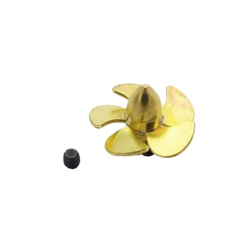Blattpropeller, Propellerblatt, 1 Stück 12 mm 16 mm 18 mm 20 mm 22 mm Kupferpropeller 5-Blatt, für, for MINI, Propeller 2 mm Welle RC-Boot U-Boot-Maßstab Marine-Maßstab Boot Außenbordpropeller(D16mm R von HAEUYA