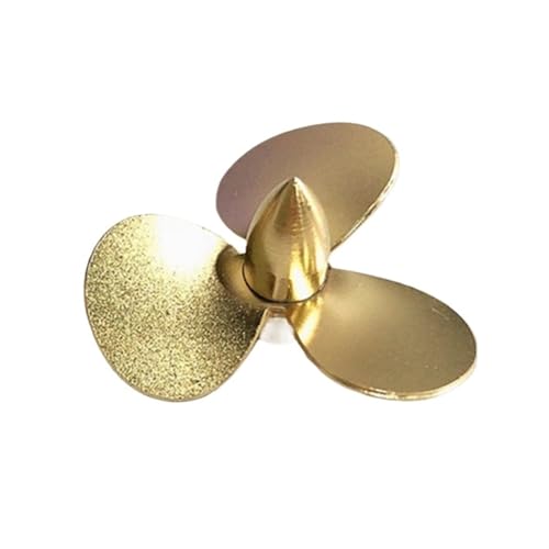 Blattpropeller, Propellerblatt, 3-Blatt-Propelleröffnung M4 Messingpaddel-Schiffspropeller, for RC-Simulationsschiff-Elektrobootmodell, Durchmesser 35 mm, Aluminiumlegierung, RC-Bootspropeller(1pcs po von HAEUYA