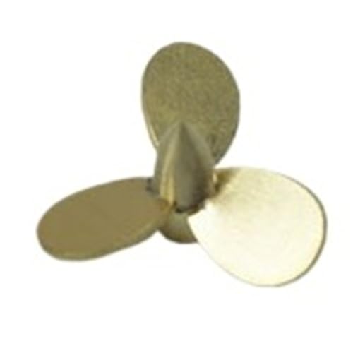 Blattpropeller, Propellerblatt, RC-Bootspropeller, 16 mm Dreiblatt-Kupfer, 3,6 mm/3,2 mm Nabe, 1 Stück(Hub Diameter 3.2mm) von HAEUYA