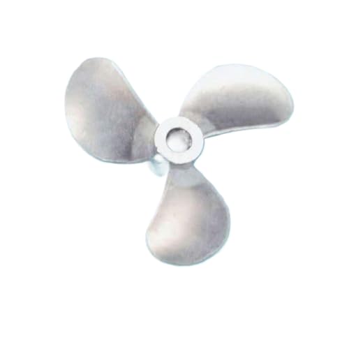 Blattpropeller, Propellerblatt, Zinklegierung 3-Blatt-Propeller Hohe Härte 36/40/44/48 mm Durchmesser 4 mm Öffnungspropeller RC-Modellboot-Wellenverbinder Außenbordpropeller(D48 Reverse) von HAEUYA