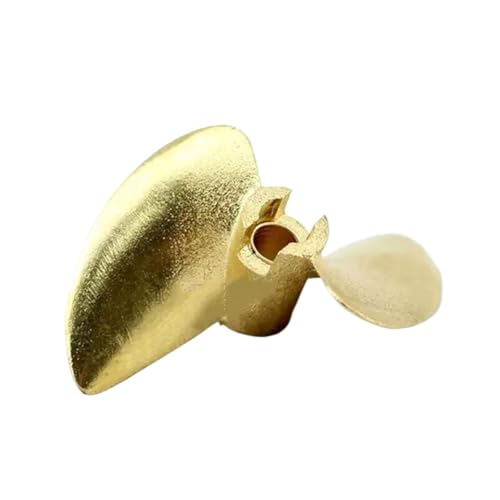 HAEUYA Blattpropeller, Propellerblatt, RC-Boot-Kupferpropeller D30/32/35/38/44/48/50/52 mm 2-Blatt-Positivpropeller 3,18 mm/4 mm/4,76 mm Bootswelle Außenbordpropeller(D50mm for 4.76mm) von HAEUYA