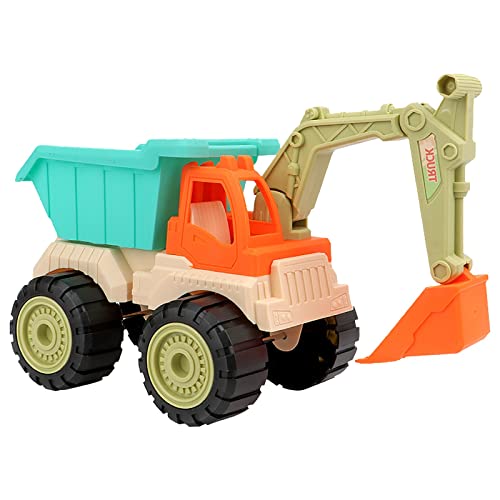 HAFNFUE Kinder Bagger Spielzeug – Sandspielzeug für Strand & Garten – Robuster Kunststoff-Bagger mit Schaufel – Umweltfreundlich & Sicher für Kinder ab 3 Jahren (A) von HAFNFUE